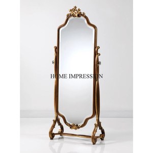 Le plus beau design élégant de première qualité en bois fait cadre antique décoration de maison et d'hôtel miroir de sol au prix le plus bas - Product Image 1