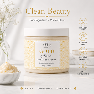 Exfoliante Corporal de Karité con Aura Dorada para Todo Tipo de Piel, con Efecto Hidratante y Luminoso - Product Image 3