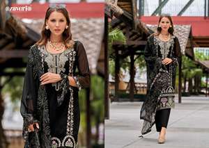 Ensemble de costumes Salwar Kameez de la collection pakistanaise Festive Ready pour femmes pour les occasions de mariage et de fête disponibles - Product Image 3