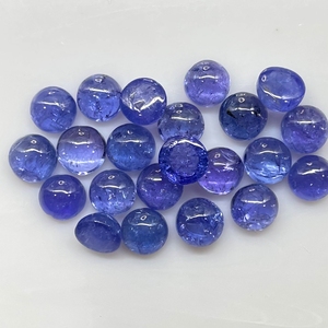 Venta al por mayor natural tanzanita cabujón 3mm forma redonda calibrado tamaño cabujón para la fabricación de joyas - Product Image 2