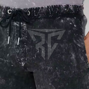 2025 Custom Design High Quality Acid Wash Casual <b>Shorts</b> for <b>Men</b> Light Weight 100% Cotton Mid Waist Solid Pattern <b>Quick</b> <b>Dry</b> - Product Image 3
