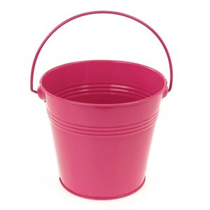 Seau en métal de nouveau Style avec poignée couleur rose pour la maison décor de jardin extérieur jardinières polyvalentes et Pots de fleurs - Product Image 1
