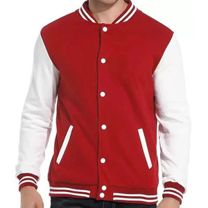 Custom Chenille Embroidery Logo Baseball <b>Jacket</b> for Men Varsity Sport <b>Jersey</b> Loose Casual Plus Size for Winter Outdoors - Product Image 4