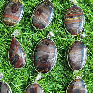 ที่ดีที่สุดเกรดเหล็กเสือ Cabochon เหล็กคุณภาพสูงเสืออัญมณี Cabochon หลวมจี้โลหะสําหรับเครื่องประดับ - Product Image 1