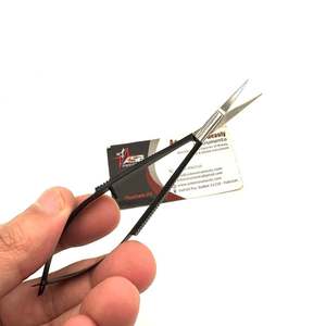 Tijeras de Belleza de Acero Inoxidable con Resorte Recto Negro Mate, Punta Fina, Impresión de Logotipo Personalizado, Servicio OEM - Product Image 6