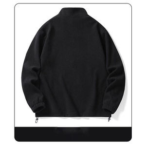 Approvisionnement exclusif Nouvelles vestes pour hommes décontractées en toile doublée de polaire épaisse à col montant avec logo frontal pour l'automne et l'hiver - Product Image 4