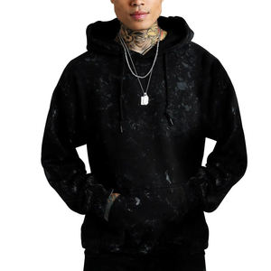 เสื้อฮู้ดผู้ชายซักกรดทรงสลิมฟิตลำลองผ้าฝ้ายผสมกรด - Product Image 1