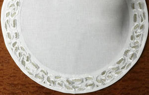 Set de napperon et serviette de luxe avec broderie circulaire, plateaux en lin blanc de haute qualité pour décoration de Table de Restaurant à domicile - Product Image 3