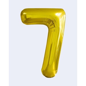 Palloncini Numero Party Love Oro N7 80cm Confezione da 12 pezzi - Product Image 1
