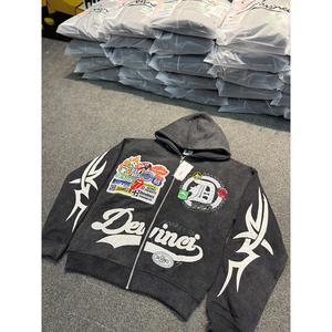 Sudaderas con cremallera para hombre de último diseño de calidad superior para ropa informal 2025 nuevas sudaderas con cremallera para hombre en cantidad a granel - Product Image 3