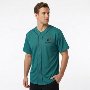 Camiseta de Béisbol Personalizada para Hombre, Ropa Deportiva de Club, 100% Poliéster, Cuello en V, Transpirable, Antibacteriana, Estampado Frontal, para Toda Temporada - Product Image 2