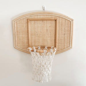 Anneau et planche de basket-ball pour enfants pour le sport des enfants jouant au mini panier en rotin avec taille et étiquette personnalisées disponibles - Product Image 1