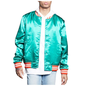 แจ็คเก็ตบอมเบอร์ผ้าไหมซาตินสำหรับเด็กผู้ชายแจ็คเก็ตบอมเบอร์สำหรับฤดูหนาว - Product Image 4