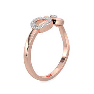 Anillo de diamantes con pétalos de oro rosa - Product Image 4