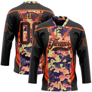 Jersey de Hockey sobre Hielo con Cordones de Diseño Moderno, Uniforme Personalizado 100% Poliéster Antibacteriano de Secado Rápido con Nombre de Equipo Personalizado - Product Image 5