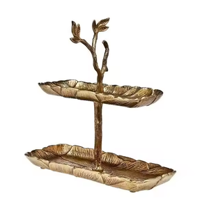 Décoration de fête d'anniversaire métal fer 3 niveaux support à gâteau Cupcake & fruits plateau de service support couleur blanche par Decor impex - Product Image 2