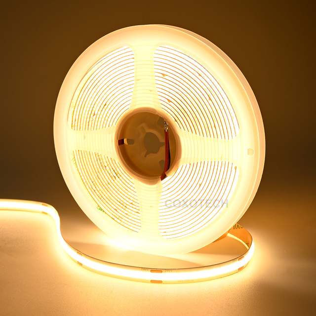 COXO Cob Led Strip for Furniture Ceiling Commercial 24 Volt 10w 12v 3000k 6500k White 5 Meter 10m 5m Bendable Cob Led Strip