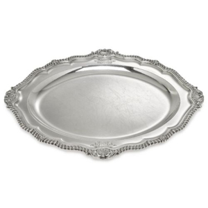 Plateau de service rectangulaire à deux poignées en argent sur cuivre de qualité supérieure, motif élégant, plateau à thé, prix raisonnable - Product Image 6