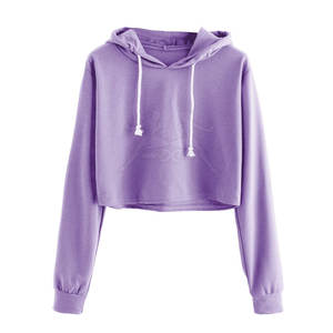 Sudadera CON CAPUCHA DE Top corto de pulóver de moda con tela suave y diseño elegante para ropa de calle informal Sudadera CON CAPUCHA DE Top corto de pulóver acogedor - Product Image 1