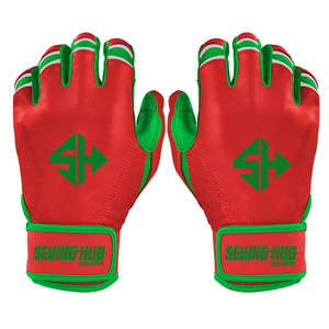 Gants de baseball en cuir personnalisés avec des matériaux de qualité Gants de frappeur à manchette courte pour adultes Logo personnalisable - Product Image 1