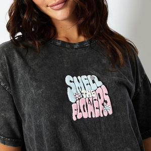 T-shirts surdimensionnés de style de rue à lavage à l'acide Six Season Global Bangladesh livre aux marques mondiales T-shirts unisexes de premier choix - Product Image 2