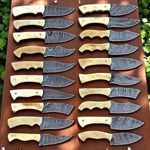 20 pièces LOT Couteau de poche de cowboy en acier Damas fait main, très vendu, personnalisé, tranchant comme un rasoir, avec étui en cuir, pour la chasse - Product Image 3