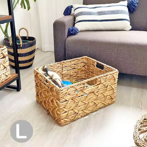 Handmade Seagrass Eco-Friendly Bohemian Storage Basket Carefully Woven One One Ready Export Office Organizer <b>Toy</b> Accessory Case - Product Image 4