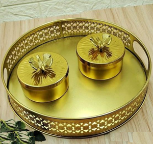 <b>Wood</b> & Metal Spice <b>Box</b> High Quality Classic Design Kitchen Organizer for Spices and Dried Fruits <b>with</b> Compartments - Product Image 3