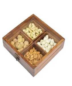 Indian Spice <b>Box</b> <b>Wooden</b> Masala Dabba with Spoon Organizer Container Made of Sheesham Wood Plastic Namak Daani Spices <b>Storage</b> - Product Image 1