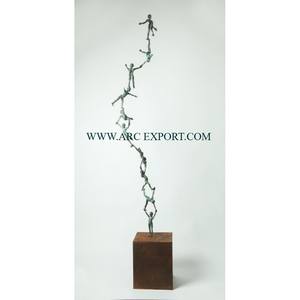 La escultura de Metal de diseñador de árbol más exigente con Base de mármol blanco Acentos decorativos para el hogar Objetos y estatua para la mejor calidad - Product Image 4