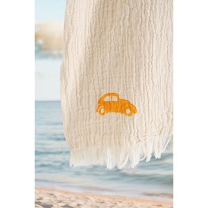 Poncho pour enfants en mousseline de coton biologique 100% Varol, à thème routier, serviette de bain pour bébés nouveau-nés, pour le bain et les soins - Product Image 4