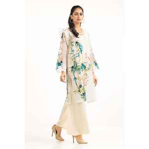 Camisa WGK-RSW-DE-1977 con Estampado Floral, Bordada en Seda Cruda, Prenda de Moda Hecha a Mano - Product Image 2