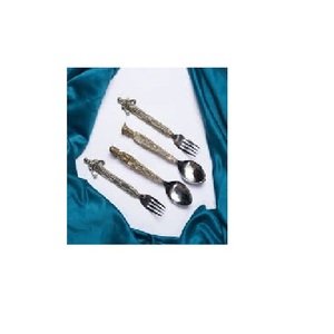 Juego de cubiertos de oro de lujo Cubiertos de acero inoxidable Cubiertos de oro de gama alta Espejo Pulido Cucharas Tenedores Juego de cuchillos - Product Image 6