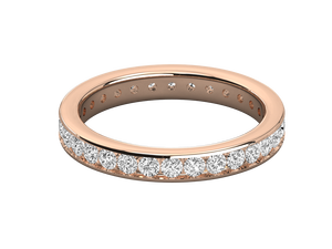 แหวนเพชรเม็ดเล็กประดับเต็มวง ชุบทองคำ 14K ดีไซน์หรูหรา ได้รับการรับรองจาก IGI เหมาะสำหรับเป็นเครื่องประดับงานแต่งงานสำหรับผู้หญิง - Product Image 5