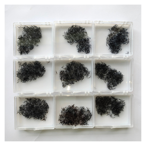 Extensions de cils synthétiques faites à la main Nhu Y Professional 7D Wispy Black Full Volume de l'usine du Vietnam, épaisseur 0,05-0,10 mm - Product Image 3