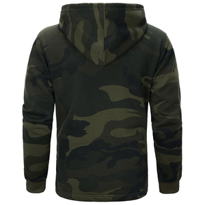 Sweat-shirt à manches longues à fermeture éclair pour hommes, coupe régulière, avec poches, sweat à capuche zippé à imprimé brodé en polaire épaisse pour la saison de printemps - Product Image 6