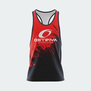 Débardeur sans manches pour homme Ostriya en polyester/coton, écologique, avec logo sur le devant, séchage rapide, respirant, personnalisable, pour la salle de sport - Product Image 6