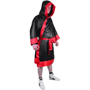 Bata de Boxeo y Kickboxing Roja y Negra para Hombre, Transpirable, Resistente, para Artes Marciales, Bata de Ring, Colores Personalizados - Product Image 2