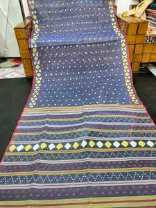 Exclusivo precio barato Deshi Dhakai Jamdani Sharee calidad de exportación para mujeres JAMDANI tela azul verde dorado rojo de Bangladesh - Product Image 3