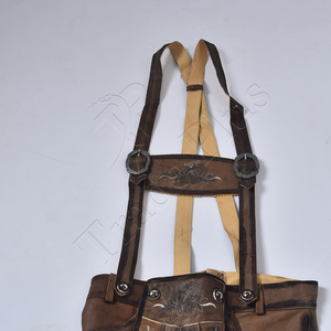 Ropa informal Pantalón corto Lederhosen Diseño OEM Hecho a medida 100% Cuero real Hombres Pantalones cortos Lederhosen alemanes tradicionales - Product Image 6