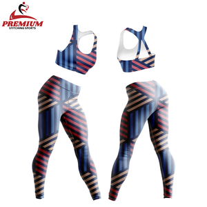 Venta al por mayor sublimación Fitness Yoga desgaste ropa deportiva conjunto transpirable y cómodo mujeres personalizado gimnasio deportes Yoga conjunto - Product Image 2