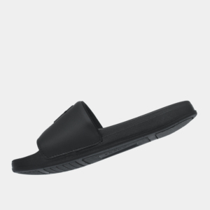 Trendy Black Outdoor EVA Slides Embroidered Logo on Artificial Leather OEM Service Elegant <b>Slippers</b> - Product Image 2