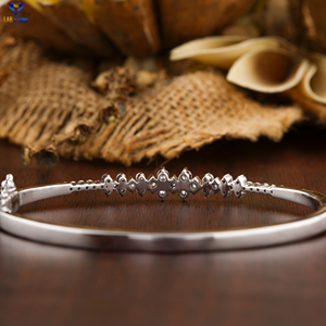 0.839 CT redondo corte brillante diamante 18K oro blanco diamante pulsera Cvd/Hpht diamante joyería - Product Image 4