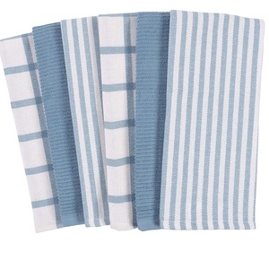 Checked Green Color 100% Organic Cotton GOTS certificate OEM super fleece binding <b>hanging</b> super soft cotton kitchen hand <b>Towels</b> - Product Image 3