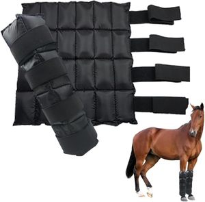 Bandage de protection pour les jambes d'équitation personnalisable, bottes de glace bleues pour chevaux, enveloppes pour les pieds de cheval - Product Image 4