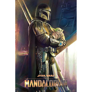 Modern Style the Mandalorian <b>Poster</b> a Clan of Two Made of Paper for Wall Decor - Product Image 1