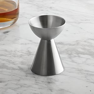 Double doseur en acier inoxydable avec sphère en bois de noyer - Outil de bar moderne du milieu du siècle - 1 oz 2 oz pour hôtels, bars, décoration intérieure - Product Image 4