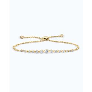 Bracelet demi-diamant cultivé en laboratoire 10k 14k 18k Gold White Yellow Rose Bracelets Cadeau personnalisé pour les femmes à faire sur commande HPHT CVD - Product Image 5