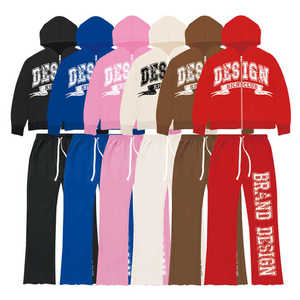 Sweats à capuche personnalisés à imprimé graphique lourd Y2k pour hommes Sweats à capuche avec fermeture éclair complète brodée de haute qualité pour hommes Mode Streetwear - Product Image 3