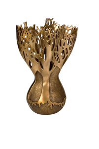 Vase en métal de décoration de mariage de sol et de table fini antique Vase à fleurs élégant de forme ronde à un prix abordable - Product Image 4